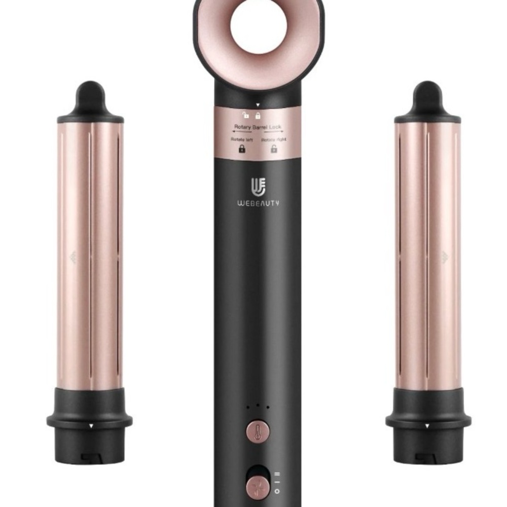 Rose Gold & Black 3-in-1 Hair Curler Set